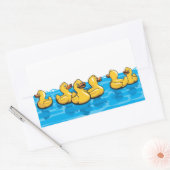 Sticker Rectangulaire Canards en caoutchouc dans le bain (Enveloppe)