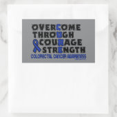 STICKER RECTANGULAIRE CANCER COLORECTAL (Sac)