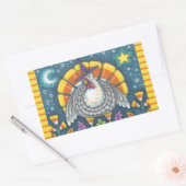 STICKER RECTANGULAIRE CANDY CORN TURKEY, FEUILLE DE BILLETS (Enveloppe)