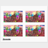 Sticker Rectangulaire Candyland (Feuille)