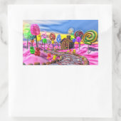 Sticker Rectangulaire Candyland rose (Sac)