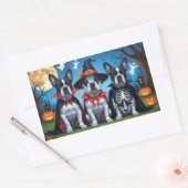 Sticker Rectangulaire Cane Corso Chiens Citrouille Halloween Funny (Enveloppe)