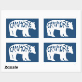 Sticker Rectangulaire Canmore Alberta Bear (Feuille)
