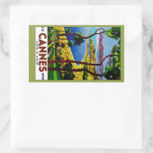 Sticker Rectangulaire Cannes - Côte d'Azur (Sac)