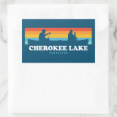 Sticker Rectangulaire Canoë Cherokee Lake Tennessee (Sac)