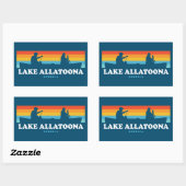 Sticker Rectangulaire Canoë du lac Allatoona Georgia (Feuille)