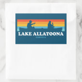 Sticker Rectangulaire Canoë du lac Allatoona Georgia (Sac)