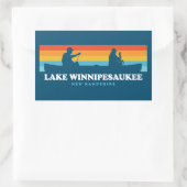 Sticker Rectangulaire Canoë du lac Winnipesaukee New Hampshire (Sac)