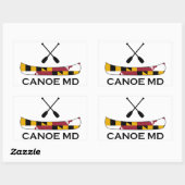 Sticker Rectangulaire Canoe Maryland (Feuille)