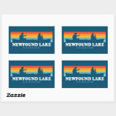 Sticker Rectangulaire Canoë New Hampshire Lake (Feuille)