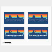 Sticker Rectangulaire Canoë Virginie du lac Smith Mountain (Feuille)