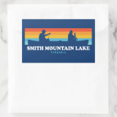 Sticker Rectangulaire Canoë Virginie du lac Smith Mountain (Sac)