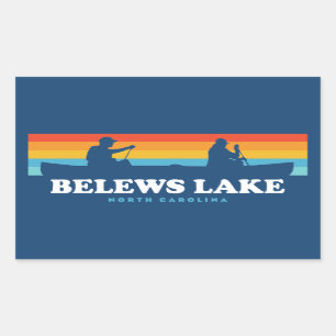 Sticker Rectangulaire Canot Belews Lake Caroline du Nord