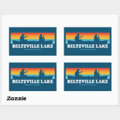 Sticker Rectangulaire Canot Beltzville Lake Pennsylvanie (Feuille)