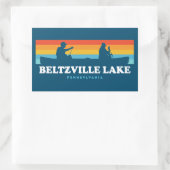 Sticker Rectangulaire Canot Beltzville Lake Pennsylvanie (Sac)