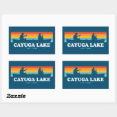 Sticker Rectangulaire Canot Cayuga Lake New York (Feuille)