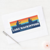Sticker Rectangulaire Canot de la Caroline du Nord du lac Mackintosh (Enveloppe)