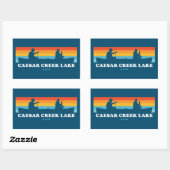 Sticker Rectangulaire Canot de l'Ohio du lac Caesar Creek (Feuille)