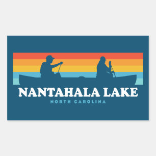 Sticker Rectangulaire Canot de Nantahala Lake Caroline du Nord