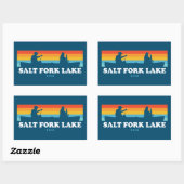 Sticker Rectangulaire Canot de Salt Fork Lake Ohio (Feuille)