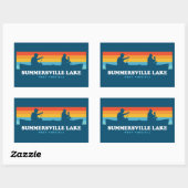 Sticker Rectangulaire Canot de Summersville Lake West Virginia (Feuille)