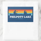 Sticker Rectangulaire Canot de Virginie de Philpott Lake (Sac)