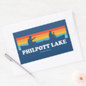 Sticker Rectangulaire Canot de Virginie de Philpott Lake (Enveloppe)