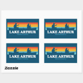 Sticker Rectangulaire Canot du lac Arthur Pennsylvanie (Feuille)
