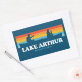 Sticker Rectangulaire Canot du lac Arthur Pennsylvanie (Enveloppe)