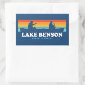 Sticker Rectangulaire Canot du lac Benson Caroline du Nord (Sac)