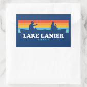 Sticker Rectangulaire Canot du lac Lanier Georgia (Sac)