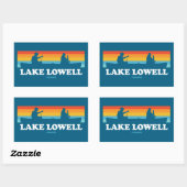 Sticker Rectangulaire Canot du lac Lowell Idaho (Feuille)