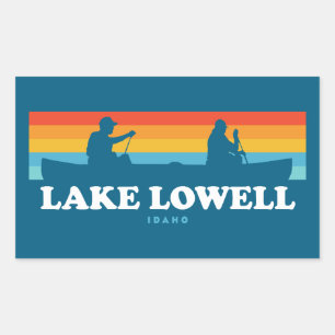 Sticker Rectangulaire Canot du lac Lowell Idaho