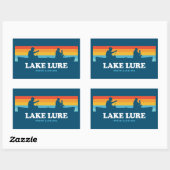 Sticker Rectangulaire Canot du lac Lure Caroline du Nord (Feuille)