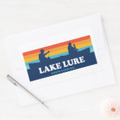 Sticker Rectangulaire Canot du lac Lure Caroline du Nord (Enveloppe)