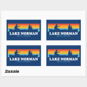 Sticker Rectangulaire Canot du lac Norman North Carolina (Feuille)