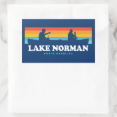 Sticker Rectangulaire Canot du lac Norman North Carolina (Sac)
