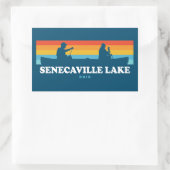 Sticker Rectangulaire Canot du lac Senecaville Ohio (Sac)