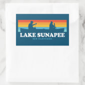 Sticker Rectangulaire Canot du lac Sunapee New Hampshire (Sac)