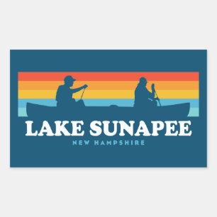 Sticker Rectangulaire Canot du lac Sunapee New Hampshire