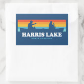 Sticker Rectangulaire Canot Harris Lake North Carolina (Sac)