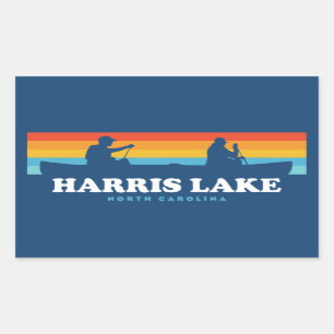 Sticker Rectangulaire Canot Harris Lake North Carolina