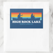 Sticker Rectangulaire Canot High Rock Lake North Carolina (Sac)