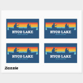 Sticker Rectangulaire Canot Hyco Lake North Carolina (Feuille)