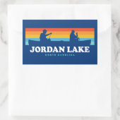 Sticker Rectangulaire Canot Jordan Lake North Carolina (Sac)