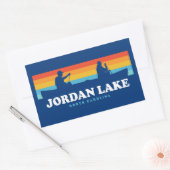 Sticker Rectangulaire Canot Jordan Lake North Carolina (Enveloppe)