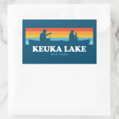 Sticker Rectangulaire Canot Keuka Lake New York (Sac)