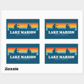 Sticker Rectangulaire Canot Lake Marion Caroline du Sud (Feuille)