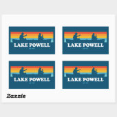 Sticker Rectangulaire Canot Lake Powell Arizona Utah (Feuille)