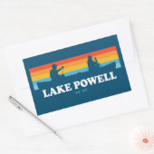 Sticker Rectangulaire Canot Lake Powell Arizona Utah (Enveloppe)